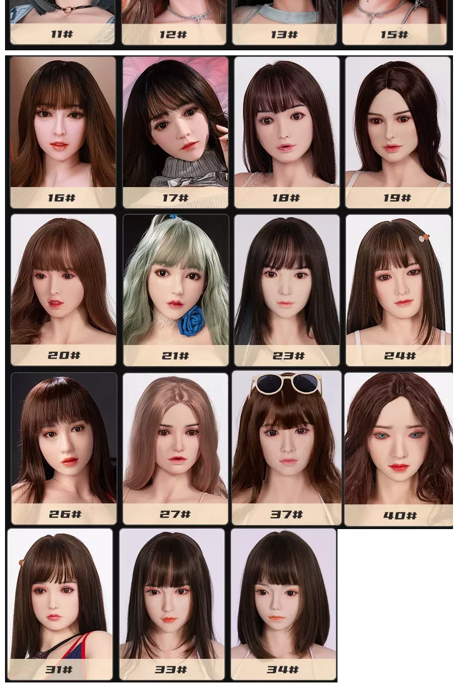 シリコンヘッド単体 ラブドールヘッドのみ 接続ボルト M16ねじ込み式 ワンタッチ式に対応可能